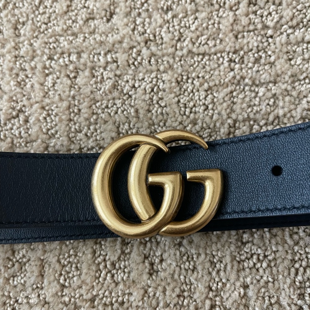 Leather belt size 85 3.5cm wide